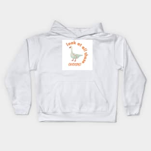 Look at all those chickens Vine merch Kids Hoodie